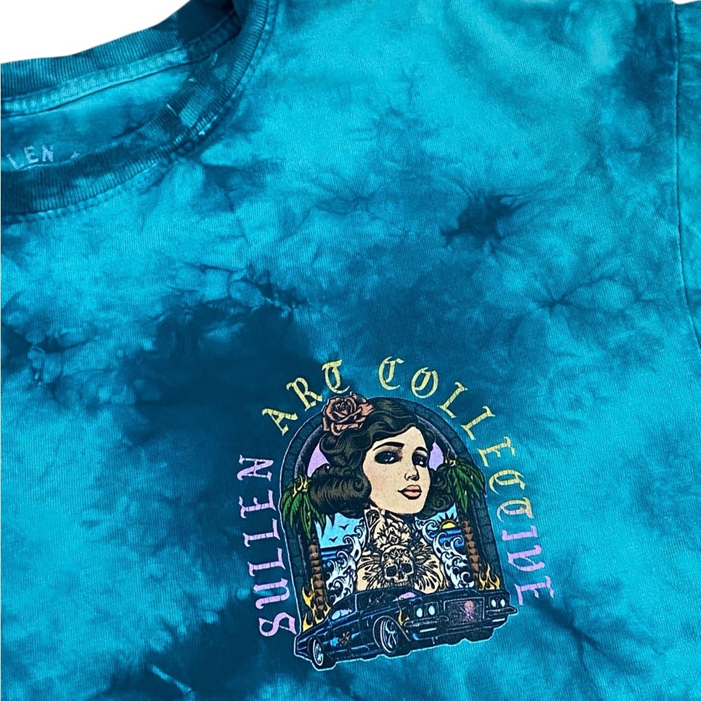 Sullen Art Collective Turquoise Tie Dye Graphic Tee - Picture 6 of 7